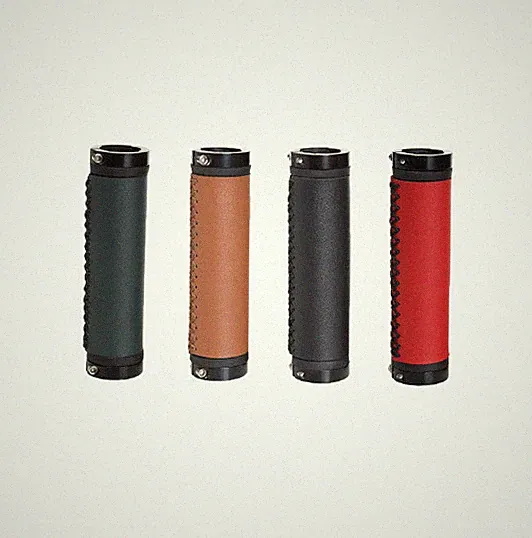 1Pair Bicycle Leather Handlebar Grips Vintage MTB Mountain Bike Handlebar Cover