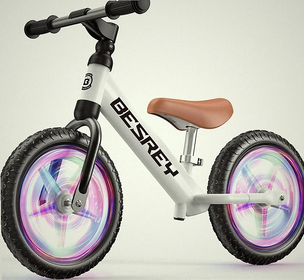 All-Metal Toddler Balance Bike with Motion Lights & Adjustable Seat for Ages 2-5