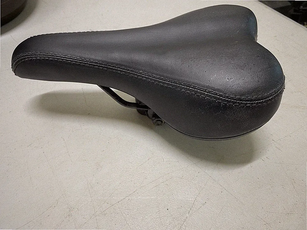 Bicycle Seat Saddle Black Leather