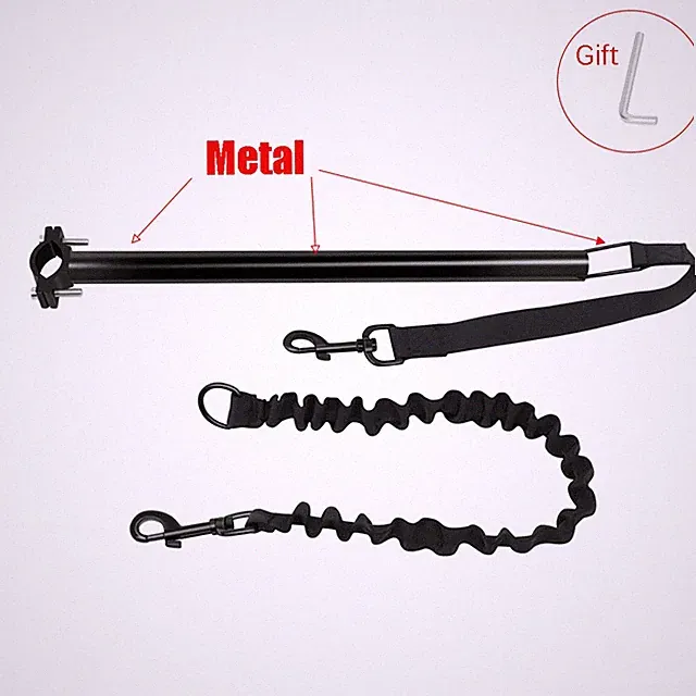 Bicycle Walking Dog Leash, Dog Leash, Removable Elastic Dog Bicycle Leash, Metal