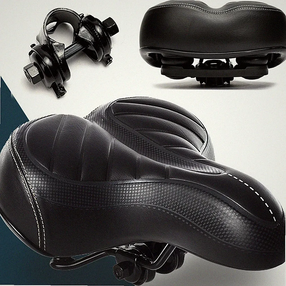 Bike Comfort Wide Big Bum Bicycle Gel Cushion Extra Soft Sporty Saddle Seat Pad