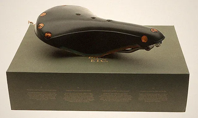 Brooks B17 Special Saddle Titanium Rails Hard Leather Cover Dark Green NEW NOS