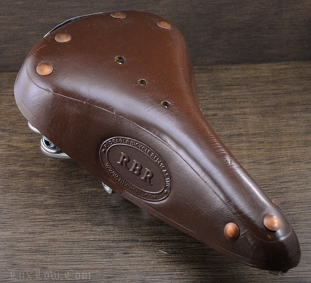 Brown Leather Bicycle Saddle Fixies Vintage Schwinn Rat Rod Cruiser Bike Seat