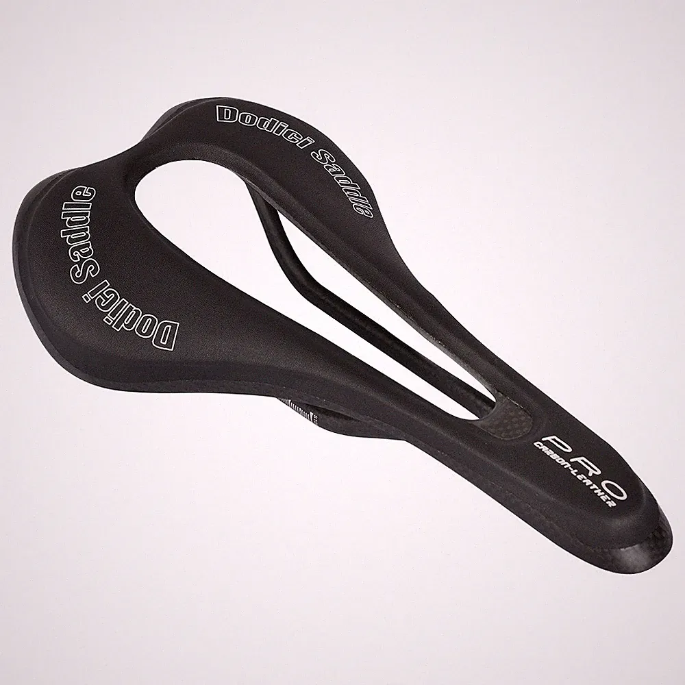 Carbon Fiber Bicycle Saddle EVA Leather Mountain Road Bike Seat 270*143mm 125g