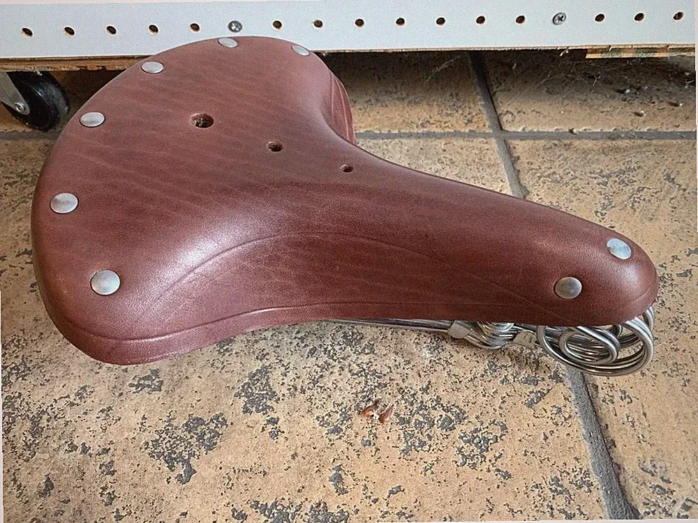 Classic Vintage Leather Bicycle Seat Saddle for Schwinn RAT Rod BLACK or BROWN
