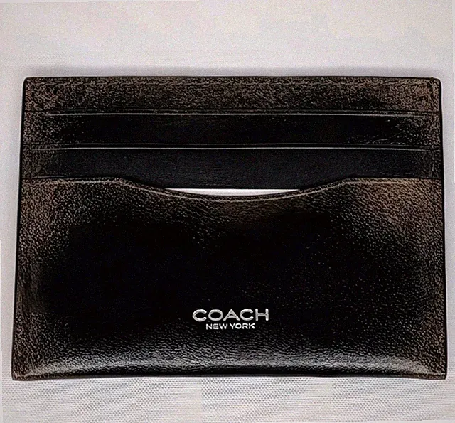 Coach Flat Card Case In Loved Leather, NWT, One Size