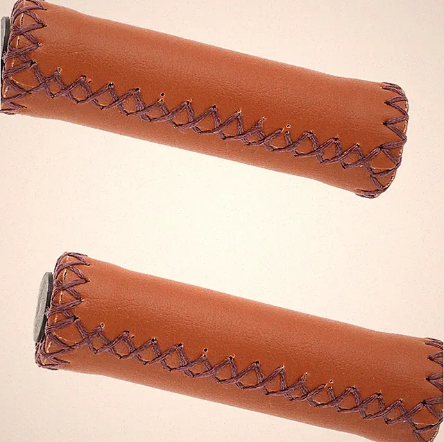 Comfort Handlebar Grips for Beach Bikes - Soft Synthetic Leather, 7/8" Fit
