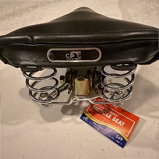CPAC Vintage Bicycle Deluxe touring Seat Made In Taiwan Original Leather Nice