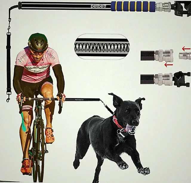 Dog Bike Leash Attachment,Second Generation Built-in Shock Absorption System...