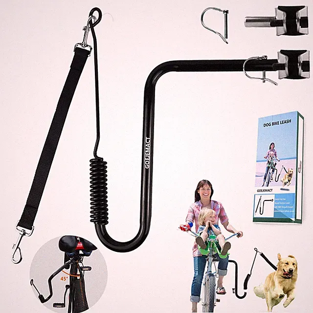 Hands Free Dog Bike Leash High-Mounted Dog Bike Leash Attachment Kit Easy