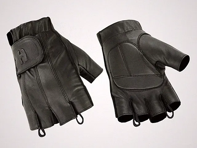 Hugger Mens Fingerless Motorcycle Summer Bike Riding Gloves Gel Padded Soft Palm