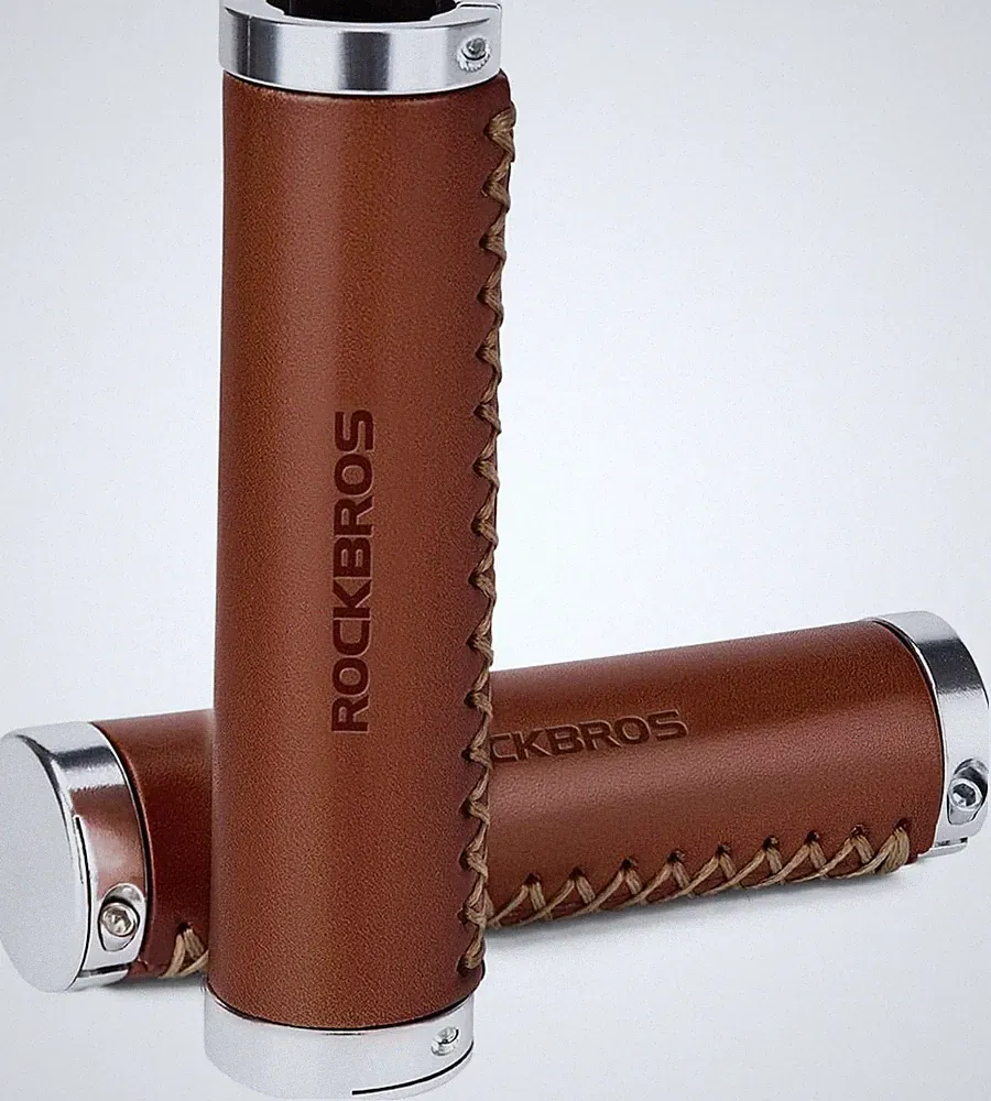 Leather Bike Handlebar Grips Bicycle Handlebar Grips for 22.2mm Vintage