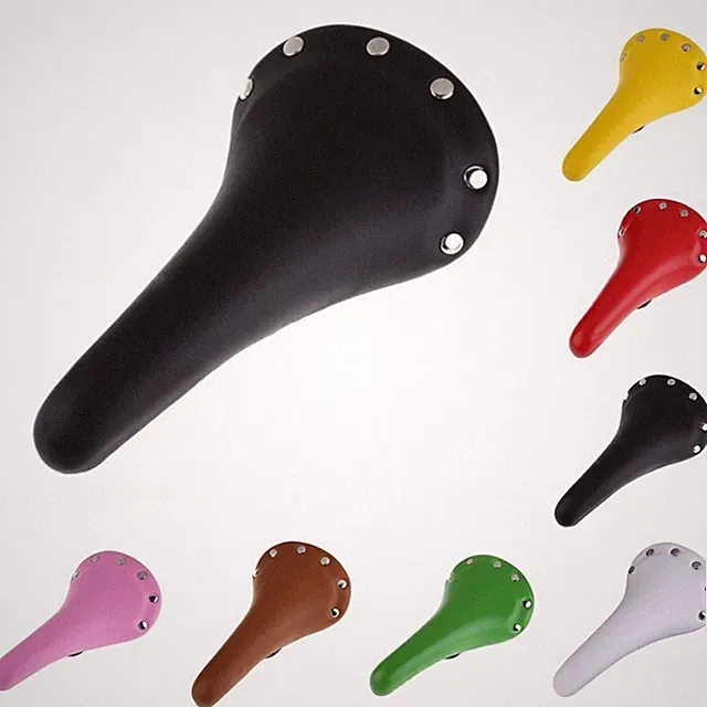 Light Rivet PU Leather Fixed Gear Fixie Bike Bicycle Saddle Seat Cushion