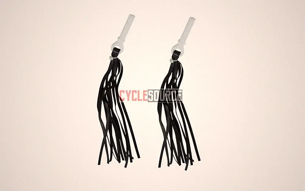Lowrider Bicycle Fuax Leather Streamers Grips Black Chopper Beach Cruiser Bike