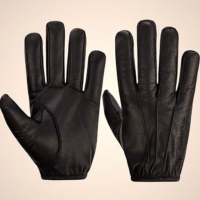 Men's Leather Police Tactical Gloves Kevlar Lined Motorcycle Bike Riding Gloves