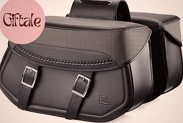Motorcycle Saddlebags Synthetic Leather Throw Over Side Bags Universal