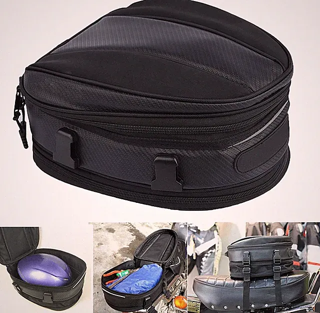 Motorcycle Tail Bag, Motorbike Saddlebags, Waterproof Rear Seat Bike Backpack, M