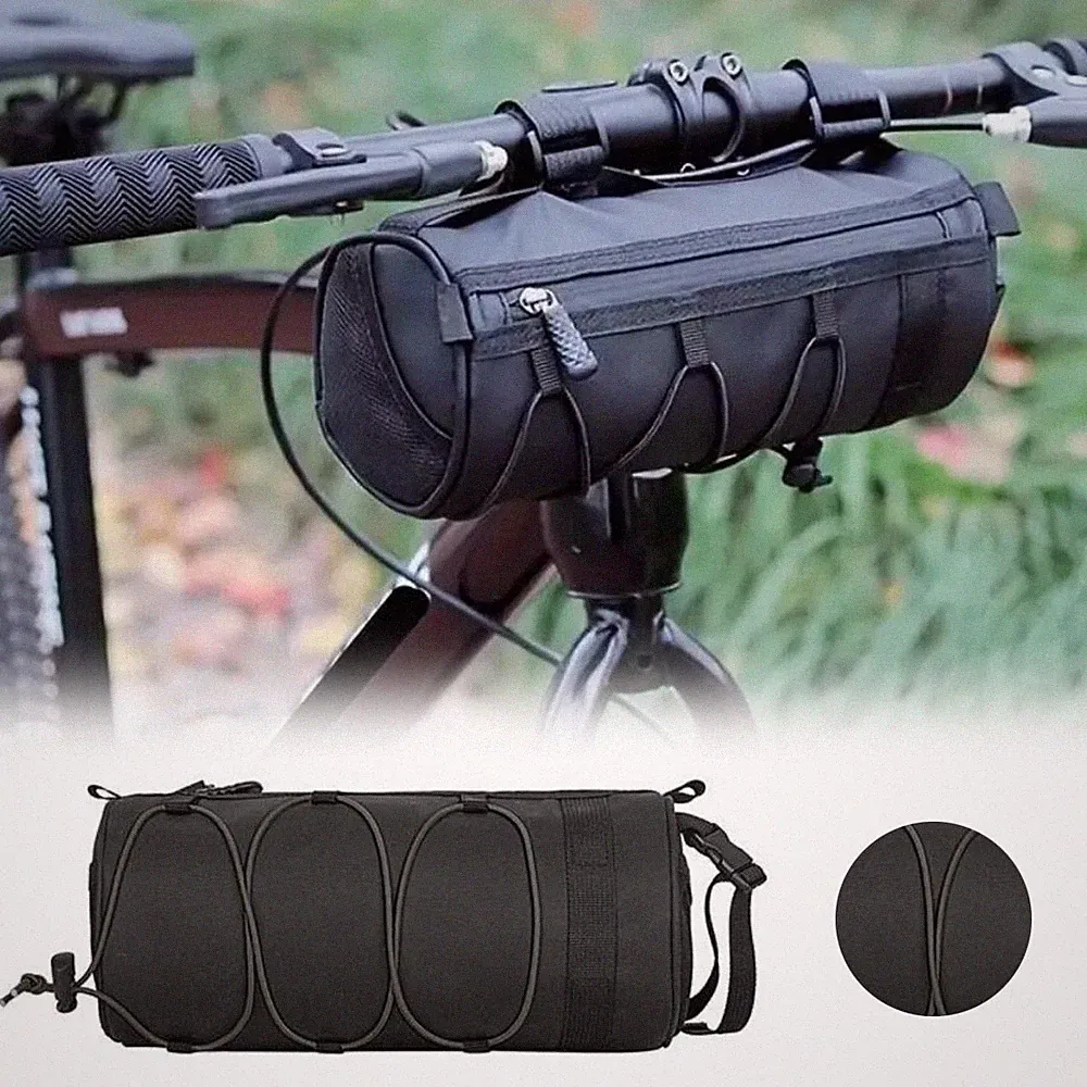 Multifunctional Leather Bicycle Frame Bag for Road, Mountain & Folding Bikes