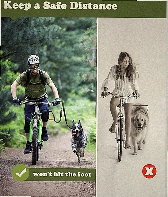 New - Dog Bike Leash - Hands-Free Bike Attachment for Dogs