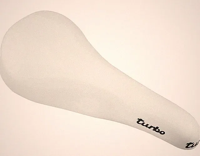 NEW SELLE ITALIA Turbo 1980 Vintage Bicycle Saddle FeC Alloy Rail: WHITE
