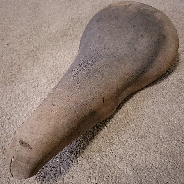 Old School Cinelli Unicantor seat saddle brown leather bmx road mountain bike