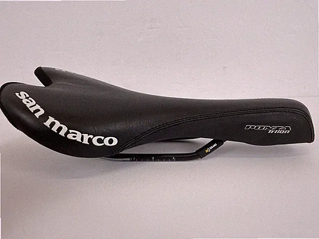 San Marco Ponza Triton Black Saddle Cr-Mo Rails Road Triathlon Bike Seat
