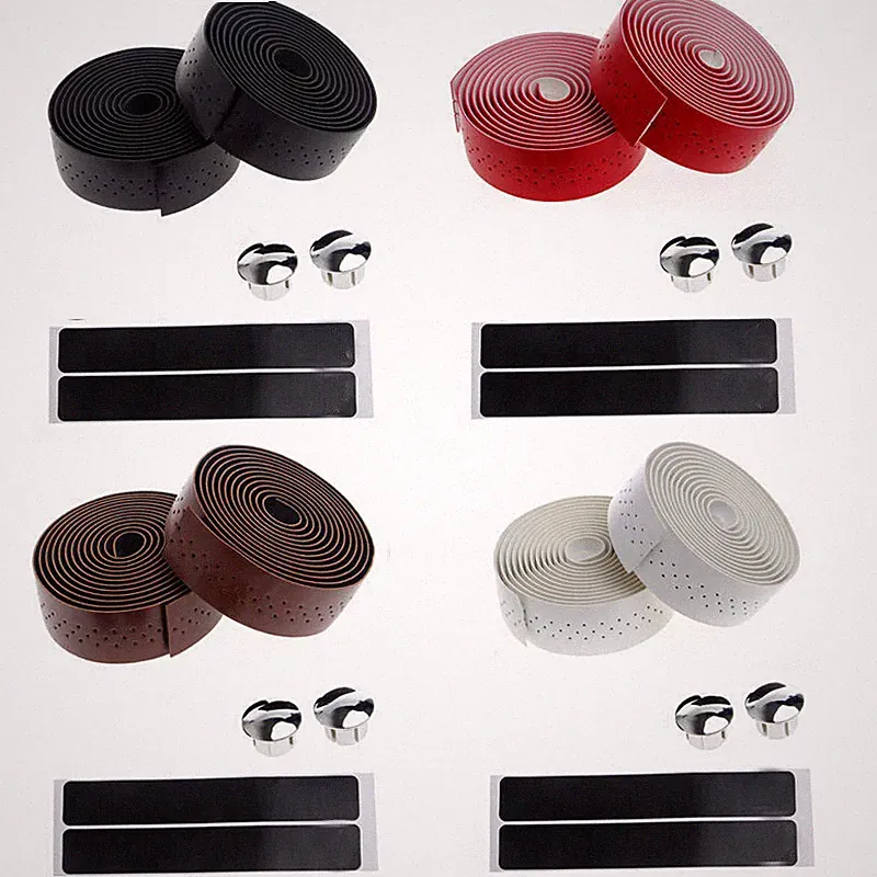Self-Adhesive Leather Anti Slip Handlebar Tape Bar Grip Wrap Road Bike Bicycle