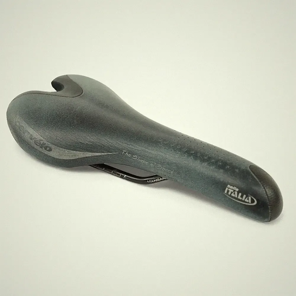 Selle Italia Cervelo Branded Saddle Leather Manganese Rails Triathlon Bike Seat