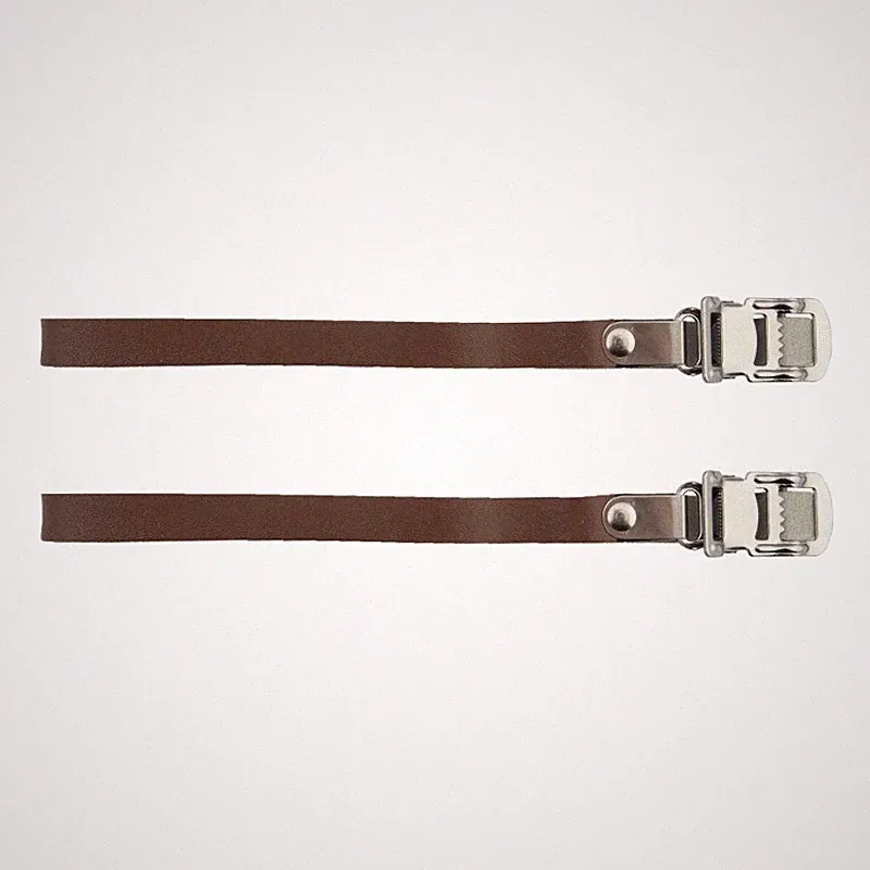 SUNLITE Leather Toe Straps 420mm Brown for Bicycle Pedals
