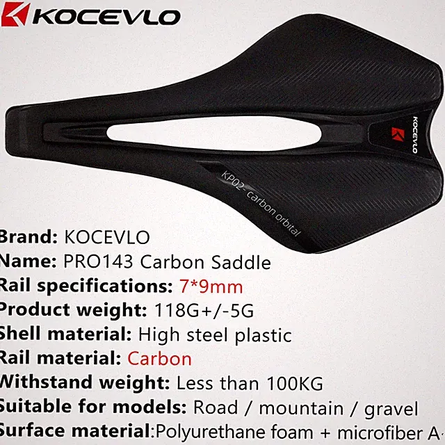 ultralight MTB road gravel bike bicycle carbon fiber rail short nose saddle