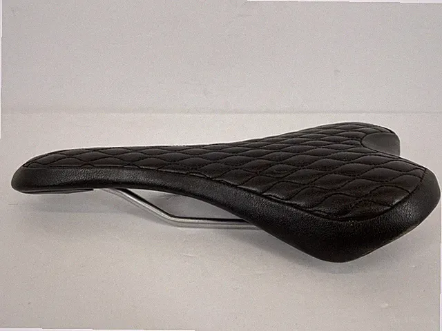 Velo Black Quilted Bicycle Saddle Cr-Mo Rails Bike Seat Comfort Road MTB Hybrid