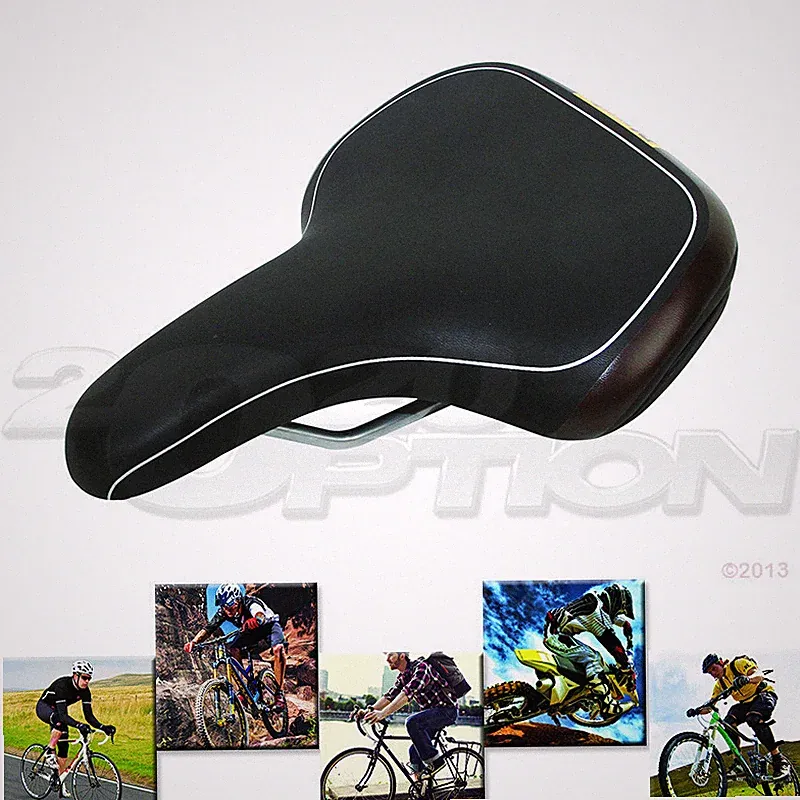 Velo Plush Commuting Bicycle PU Leather Seat Steel Rail Urban Bike Gel Saddle