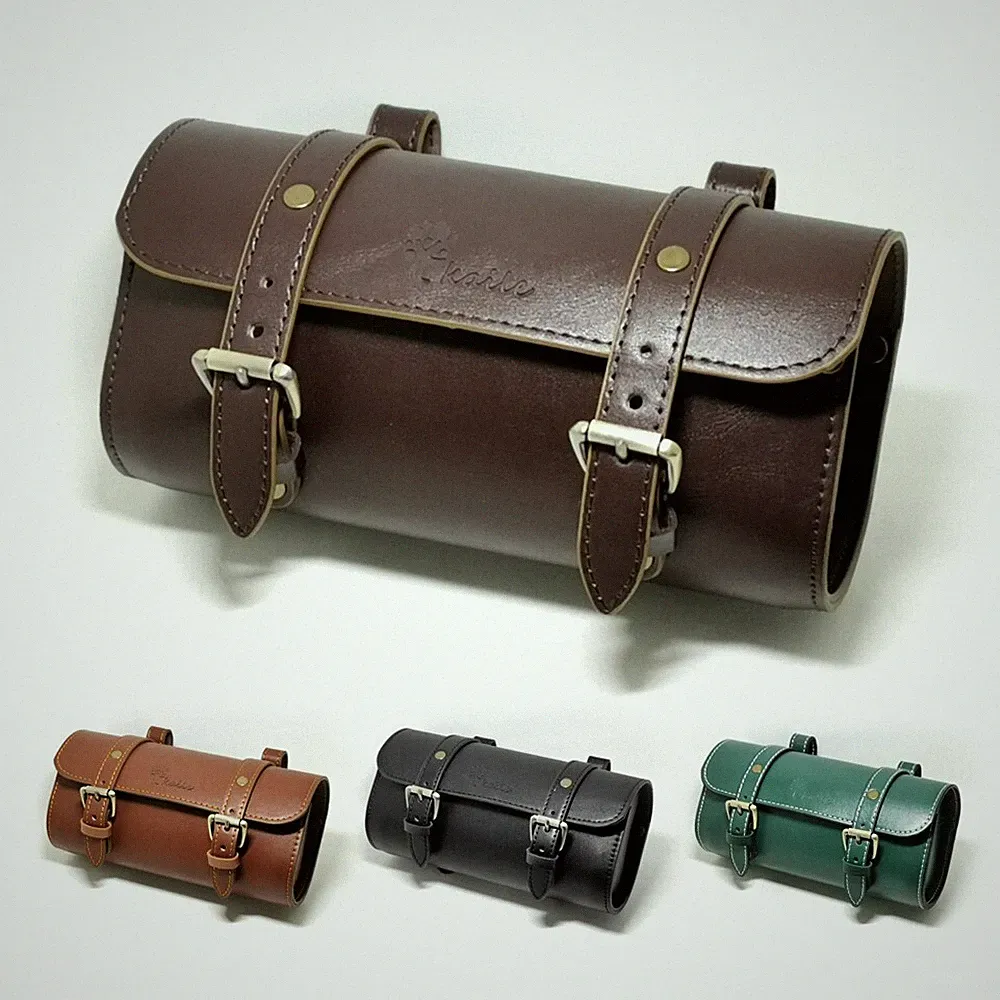 Vingtage Bicycle Bag British Retro Motorcycle Saddle Bag Leather Handlebar Bag
