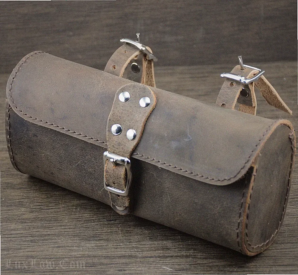 Vintage Brown Leather Bike TOOL BAG B Fixie Schwinn Cruiser Bicycle Saddle Seat